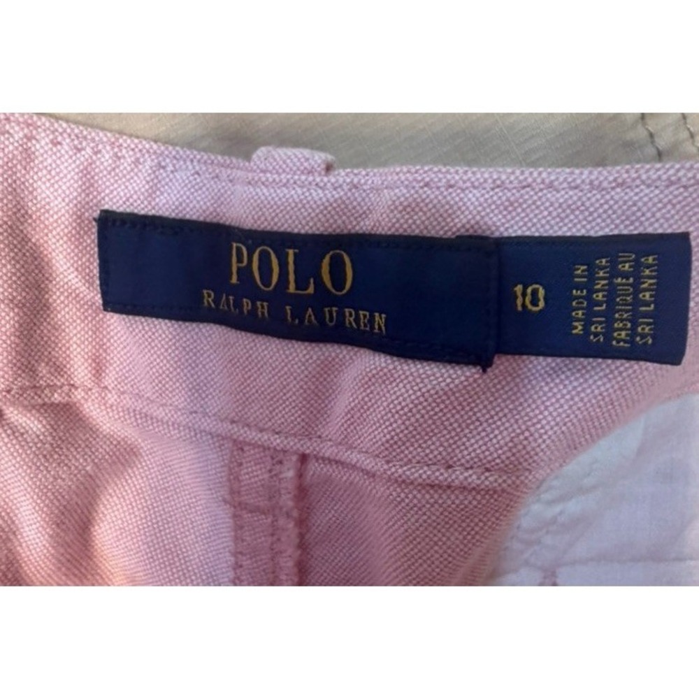 Polo Ralph Lauren Pink Chino Shorts Women Sz 10 Preppy Classic Summer Casual - Picture 3 of 3